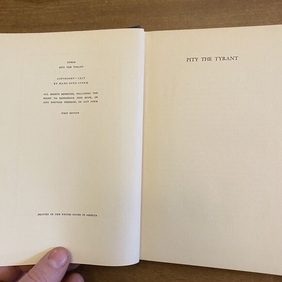 FIRST EDITION Pity The Tyrant (1937) by Hans Otto Storm - Picture 4 of 6